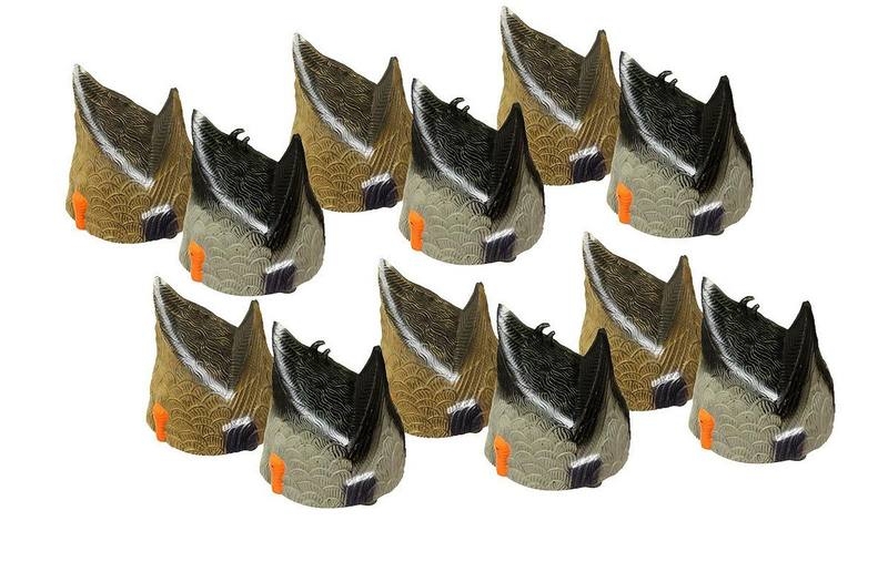 Outdoor Outfitters 8in Mallard Feeding Butt Decoy 6 Drakes 6 Hens