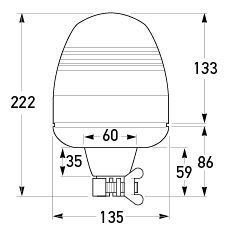 Hella Marine Revolving Beacon Rotaflex Amber 12v