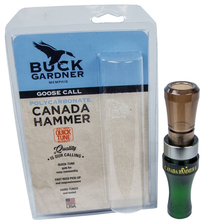 Buck Gardner Polycarbonate Canada Goose Call Hammer Green/Smoke
