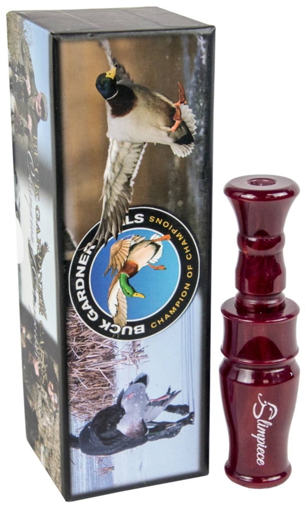 Buck Gardner Slimpiece Double Reed Acrylic Duck Call Cherry