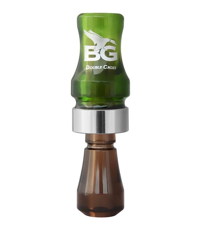 Buck Gardner Double Cross Double Reed Polycarbonate Duck Call Green/Smoke Brown