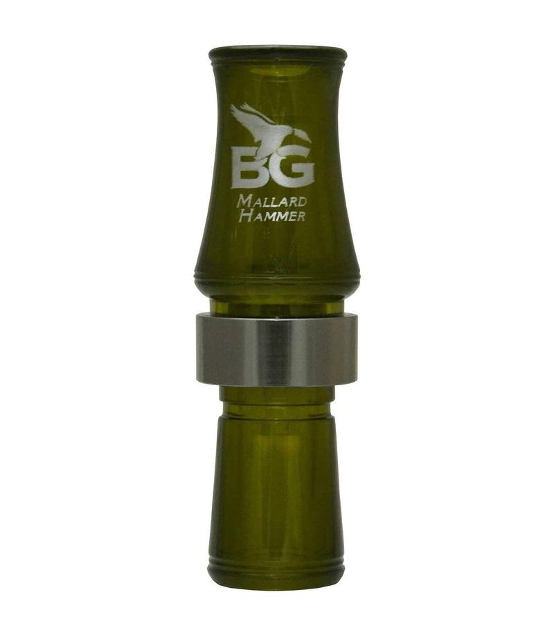 Buck Gardner Mallard Hammer Double Reed Polycarbonate Duck Call Olive Green