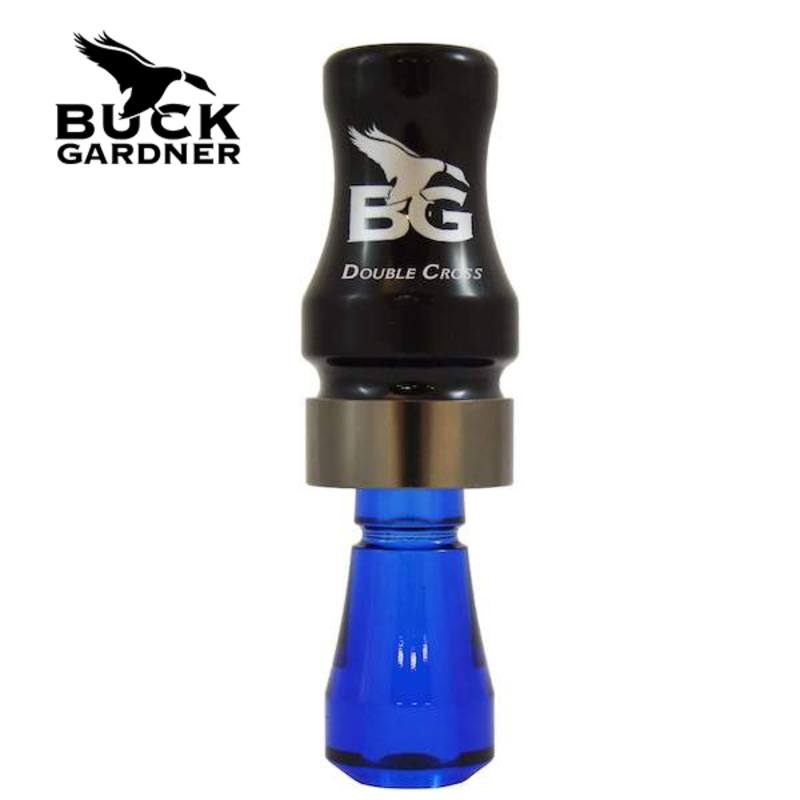 Buck Gardner Double Cross Polycarbonate Duck Call Black/Blue