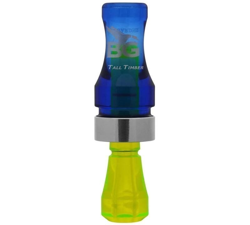 Buck Gardner Tall Timber II Single Reed Poly Duck Call Blue/Fluorescent Green