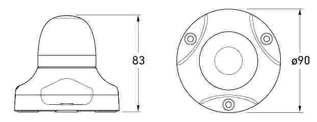 Hella Marine LED 360deg Warning Lamp Red