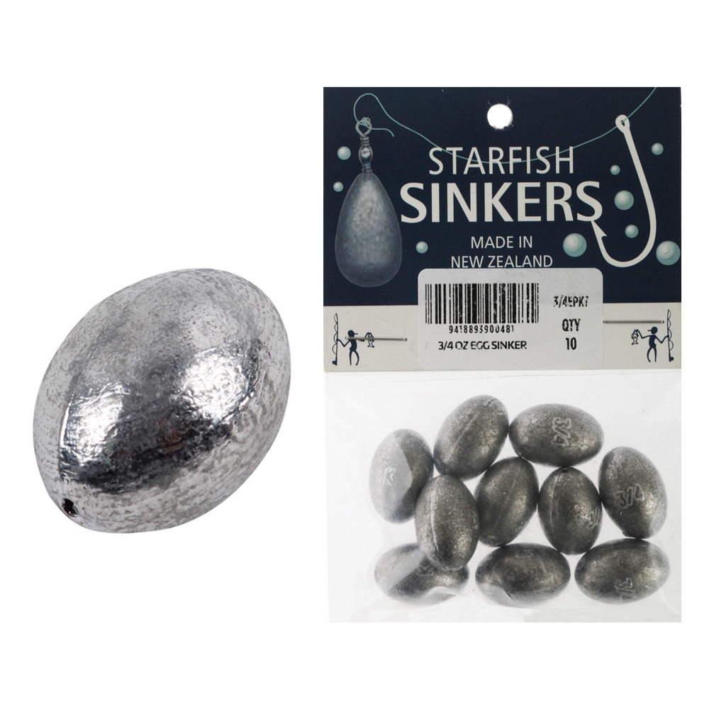 Starfish Egg Sinkers 3/4oz Qty 10