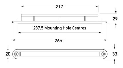Hella Marine LED White Interior/Exterior Strip Lamp White 24V 24V High Brightness White Light