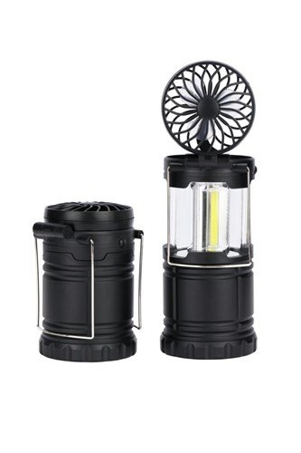 2-in-1 Collapsible LED Lantern with Fan