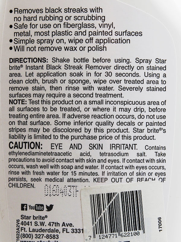 Star Brite Instant Black Streak Remover 650ml