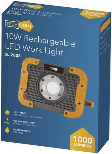 Techlight Rechargeable LED Work Light 10W