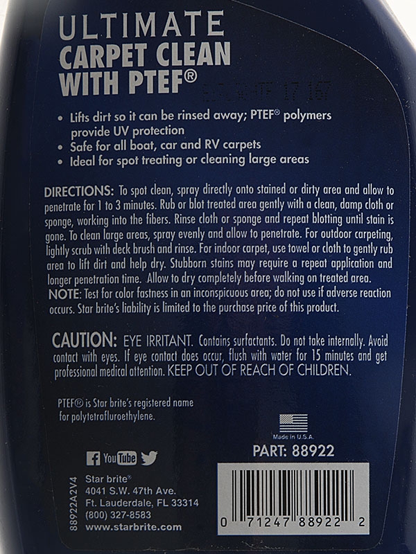 Star Brite Ultimate Carpet Clean Spray 650ml