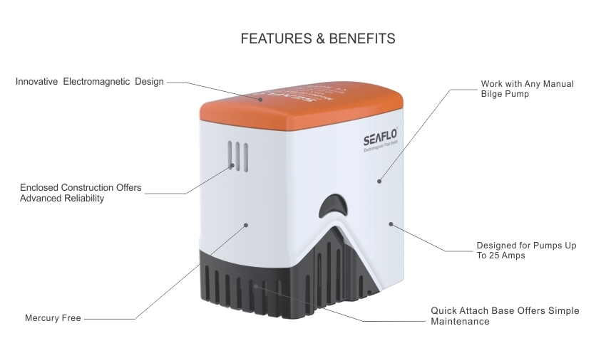 Seaflo Bilge Pump Electromagnetic Float Switch 05 Series