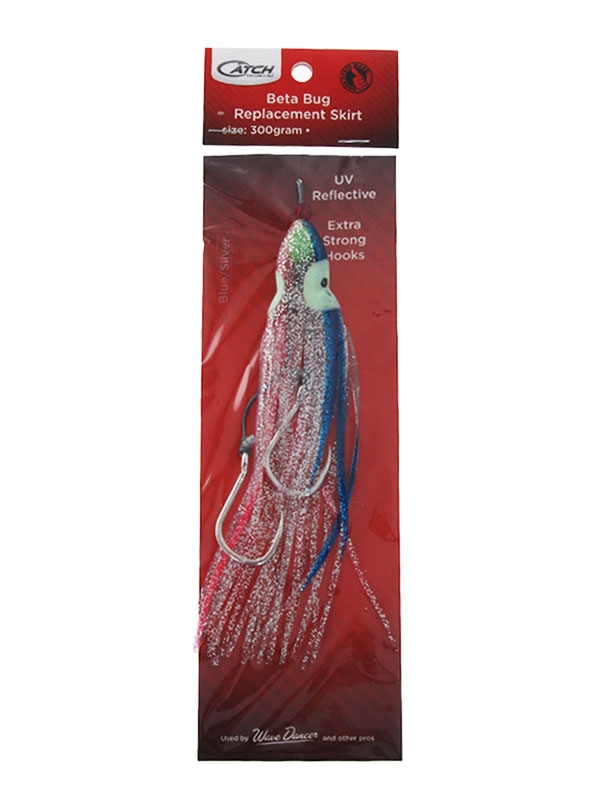 Catch Beta Bug Replacement Assist Rigs 155mm Blue/Silver Qty 1