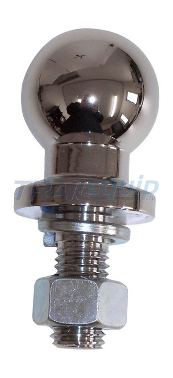 Trailparts Towball 1.7/8inch x 1inch Long Shank 3500kg Silver Zinc Plated