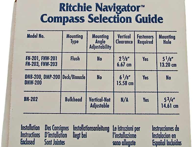Ritchie Navigator FN-201 Flush Mount Compass