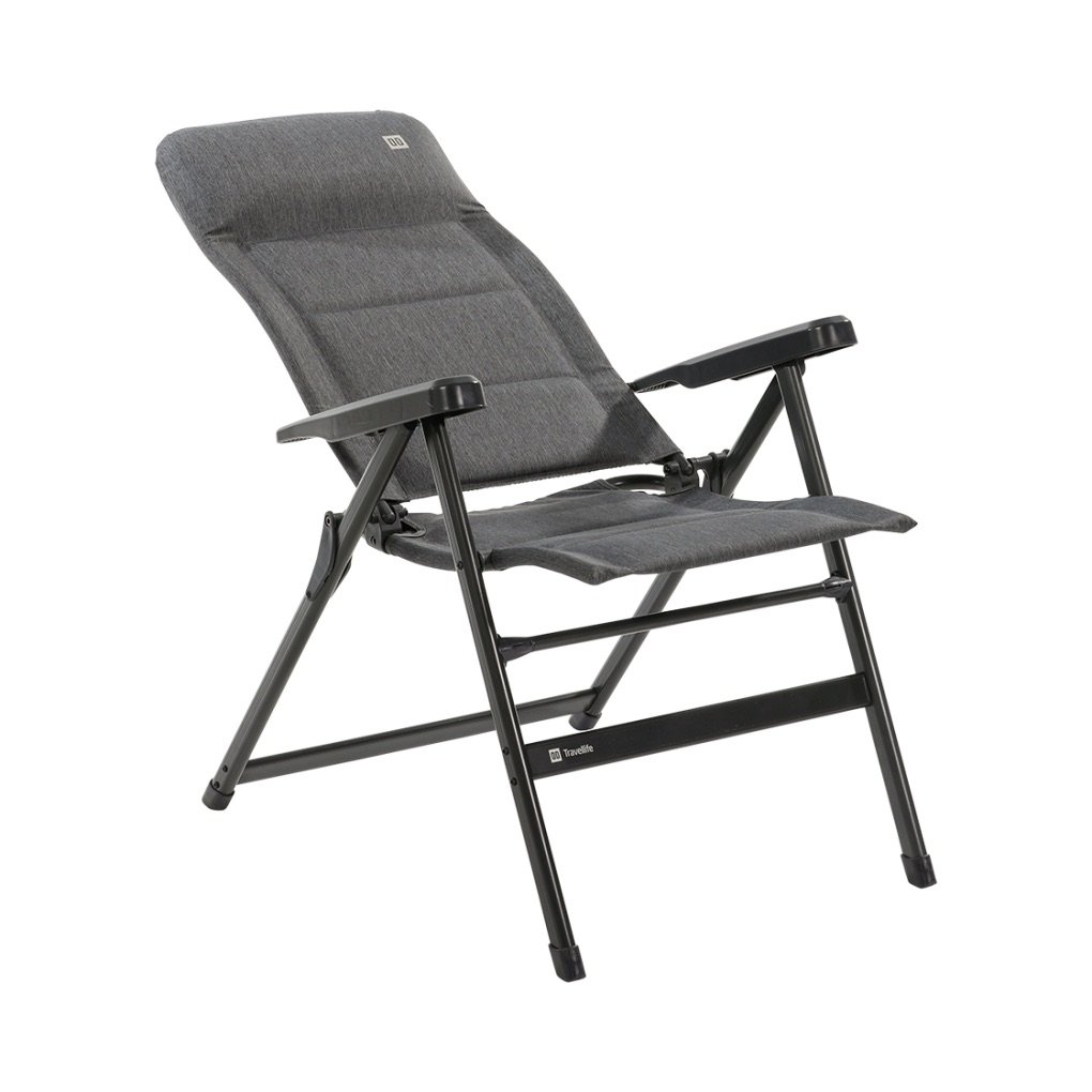 Travellife Lago Recliner Comfort Camping Chair Stormy Grey