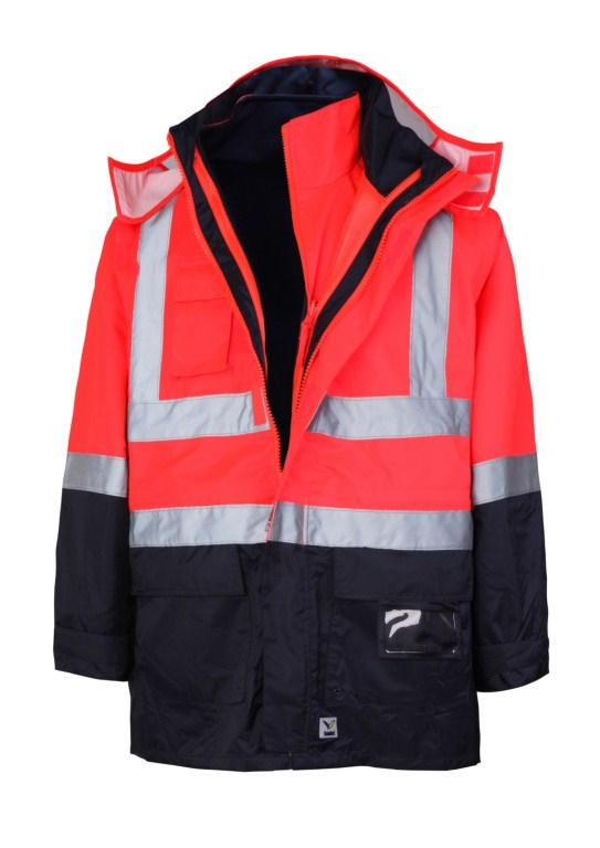 Rainbird Utility 4 In 1 Jacket Fluoro Orange/Navy M