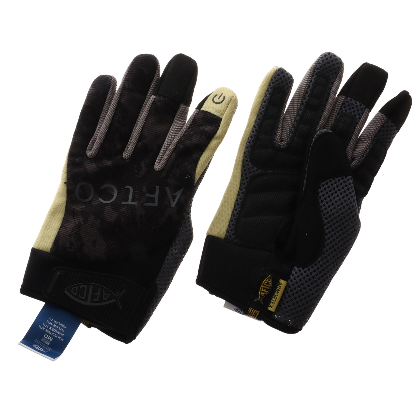 AFTCO Leader and Release Gloves Dark Storm Camo Medium