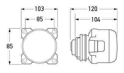 Hella Marine 90mm H7 Headlamp Main Beam