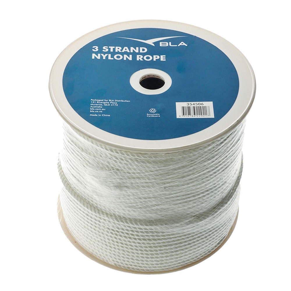 BLA Nylon Three Strand Rope Coil 8mm 250m