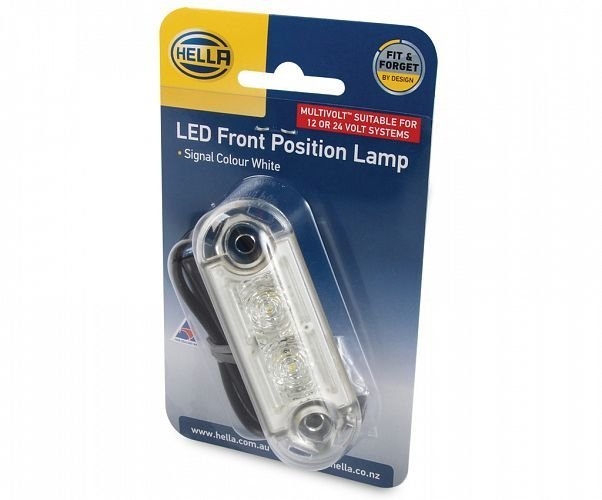 Hella Marine DuraLED Flush Mount Front Position/End Outline Lamp Stainless Rim