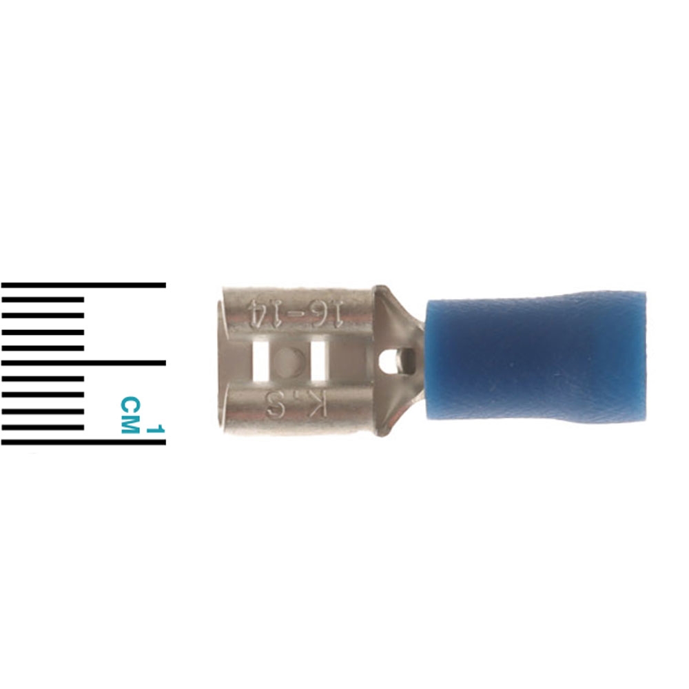 Pre-insulated External Spade Terminals - Blue 10 Pack