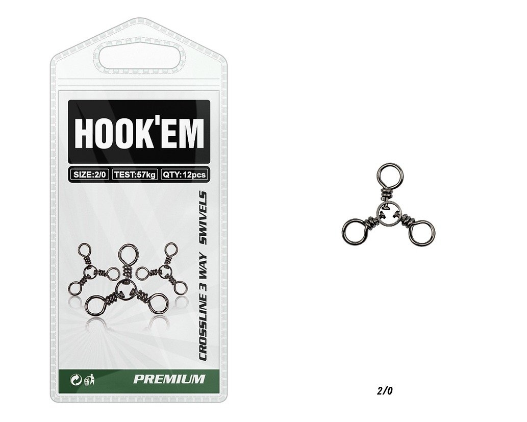 Hook'em Premium Crossline Swivels