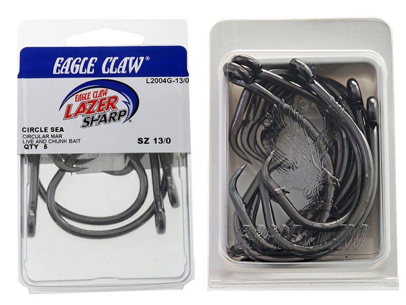 Eagle Claw L2045 Lazer Sharp Heavy Wire Circle Hooks Qty 10
