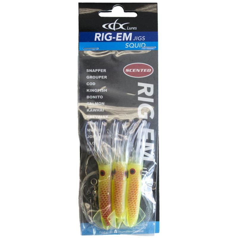 CDX Rig-Em Squid Flasher Rig 9cm Qty 3