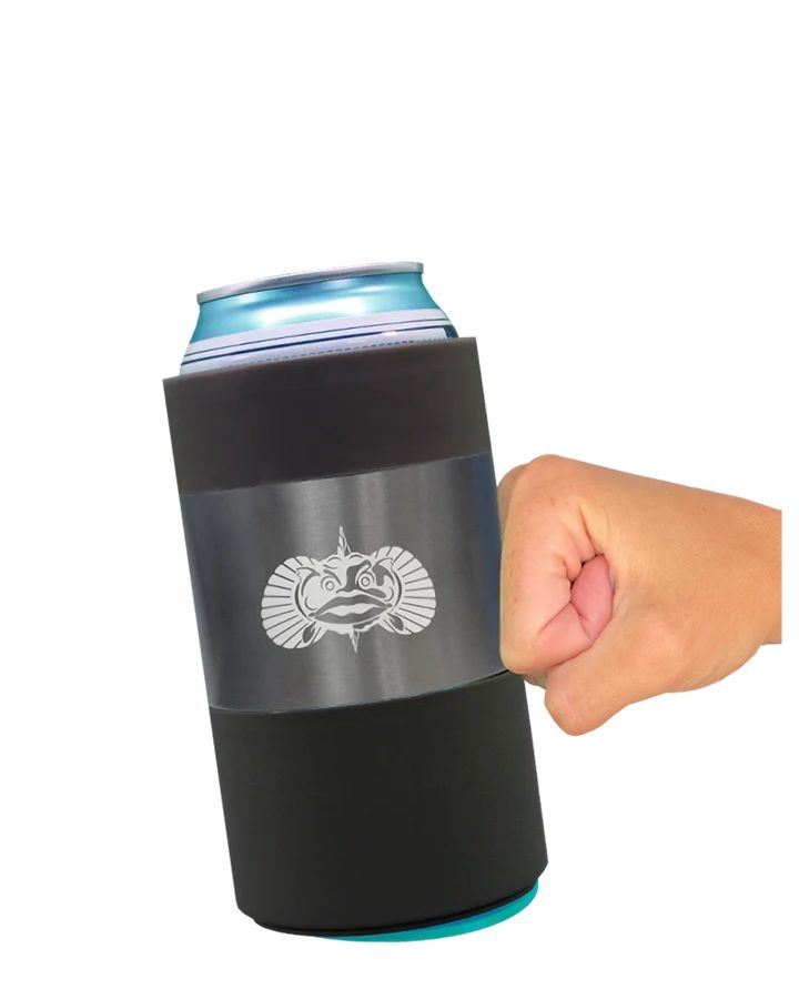 Toadfish Non-Tipping Double Insulated Can Coozie / Stubby Holder Black