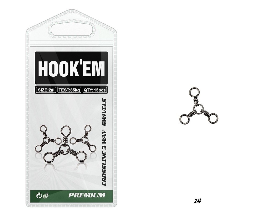 Hook'em Premium Crossline Swivels