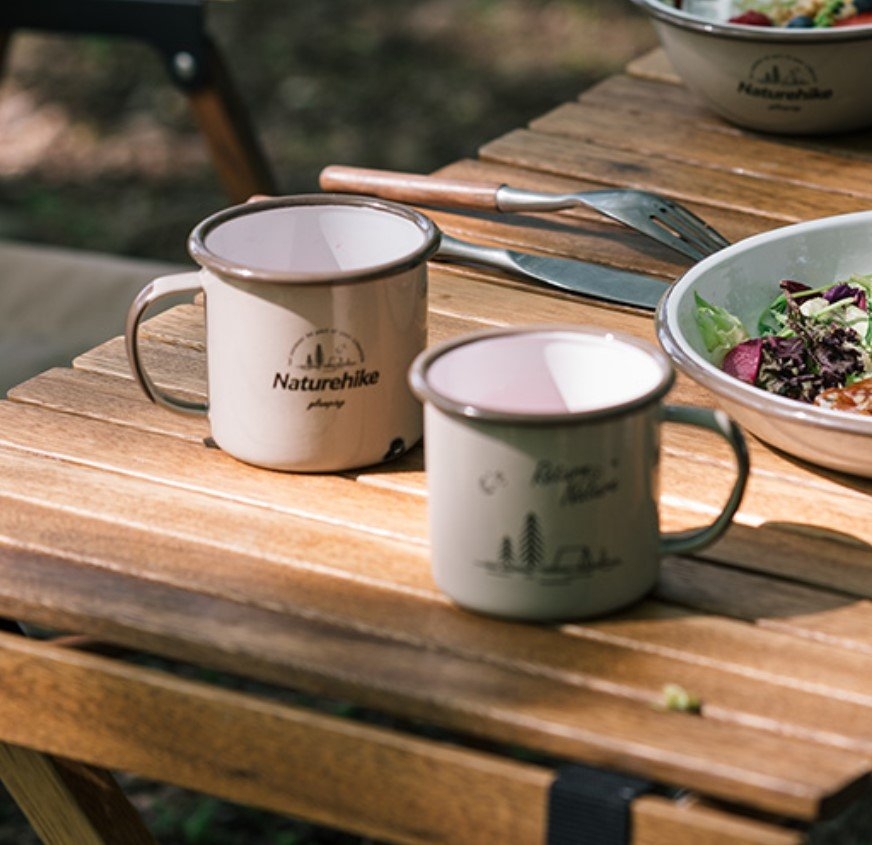 Naturehike Enamel Mug 95mm Khaki Qty 1