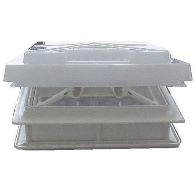 MPK 4-Way Roof Vent with Blind and Flyscreen 400x400mm - Hole in top cover