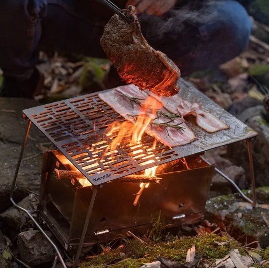 Naturehike Titanium Folding Grill / Hotplate Stand with Carry Bag