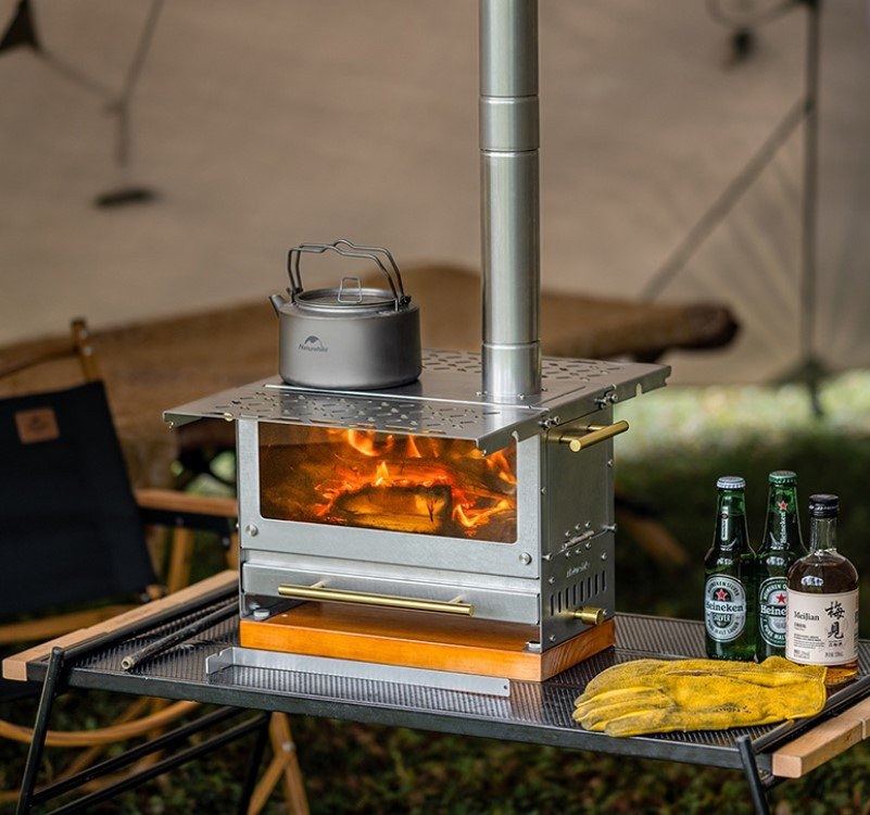 Naturehike Camping Tabletop Firewood Stove - Double Wing