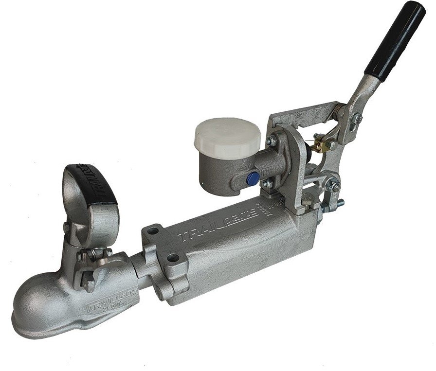 Trailparts Braked Hydraulic 50mm Override Coupling - 2500kg 3/4in Folding Handle