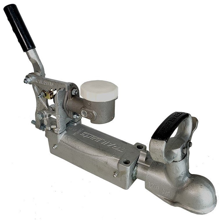 Trailparts Braked Hydraulic 50mm Override Coupling - 2500kg 3/4in Folding Handle Autoback