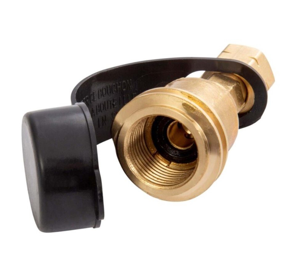 Gasmate Camping Valve to BBQ Valve Adaptor 3/8in BSPP-LH to LCC27