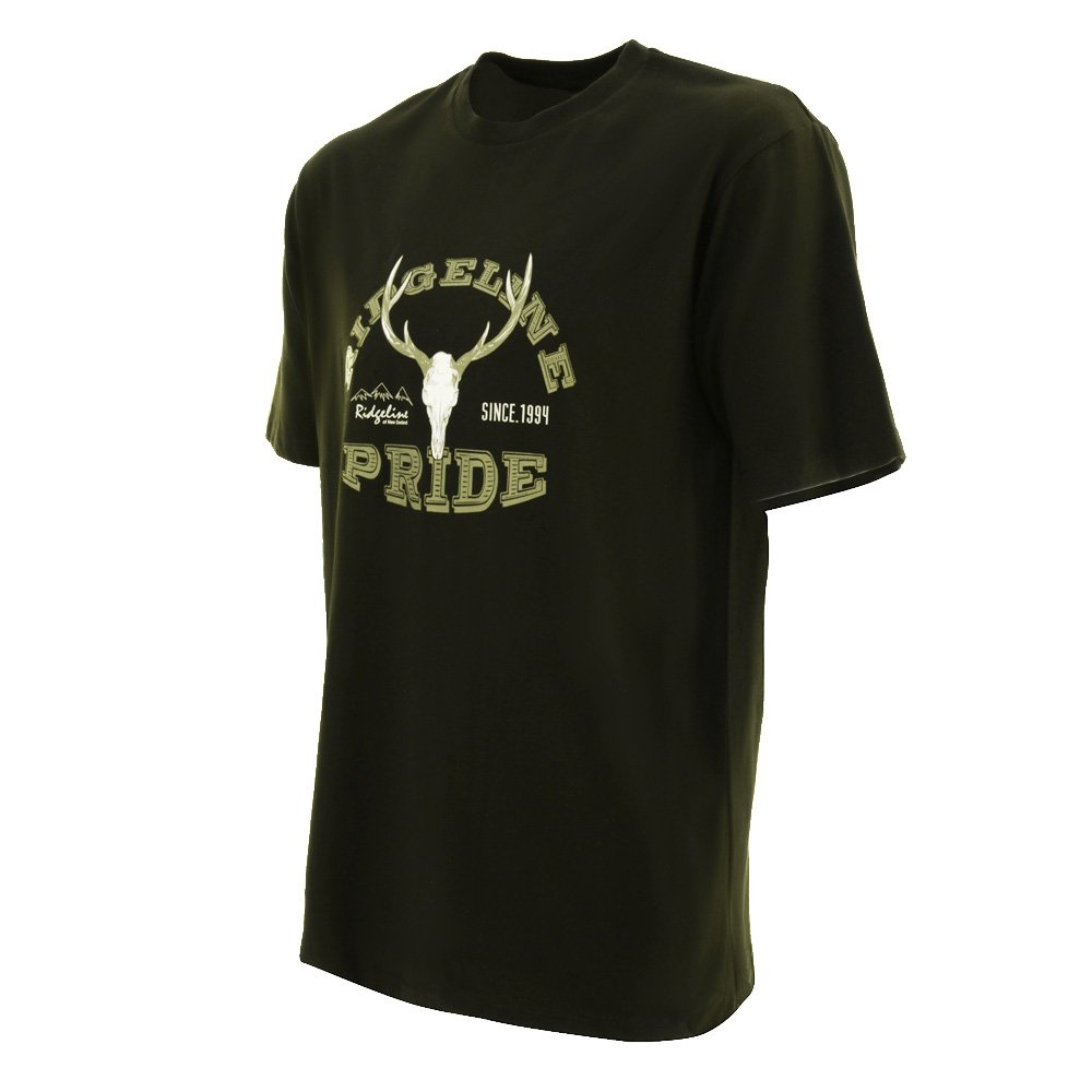 Ridgeline Stag Mens T-Shirt Olive S