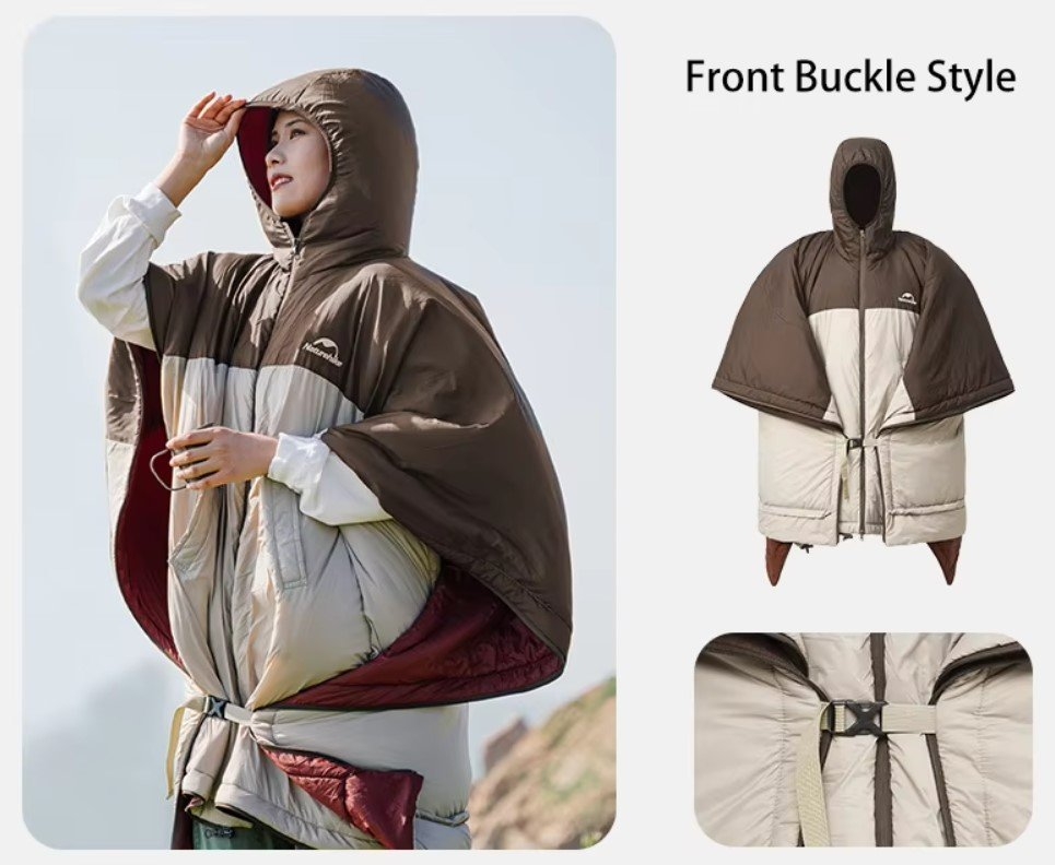 Naturehike Cloak Wearable Sleeping Bag Green/Tan