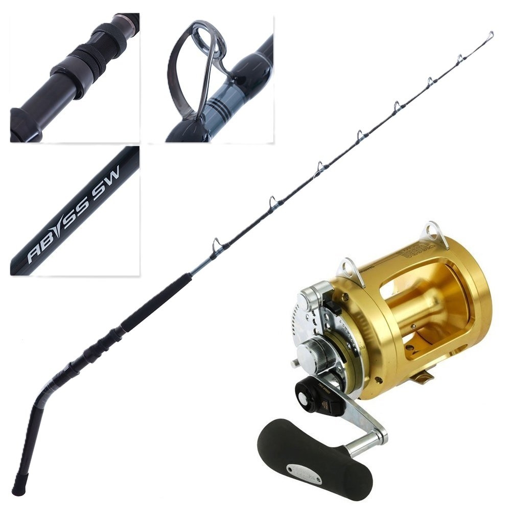 Shimano Tiagra 50 WA Abyss SW Deep Drop Bent Butt Game Combo 6ft 80-130lb 2pc