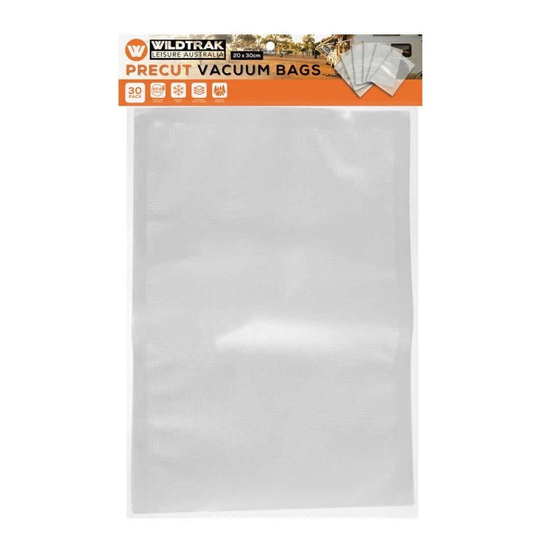 Wildtrak Pre-Cut Vacuum Sealer Bags Qty 30 - 20x30cm