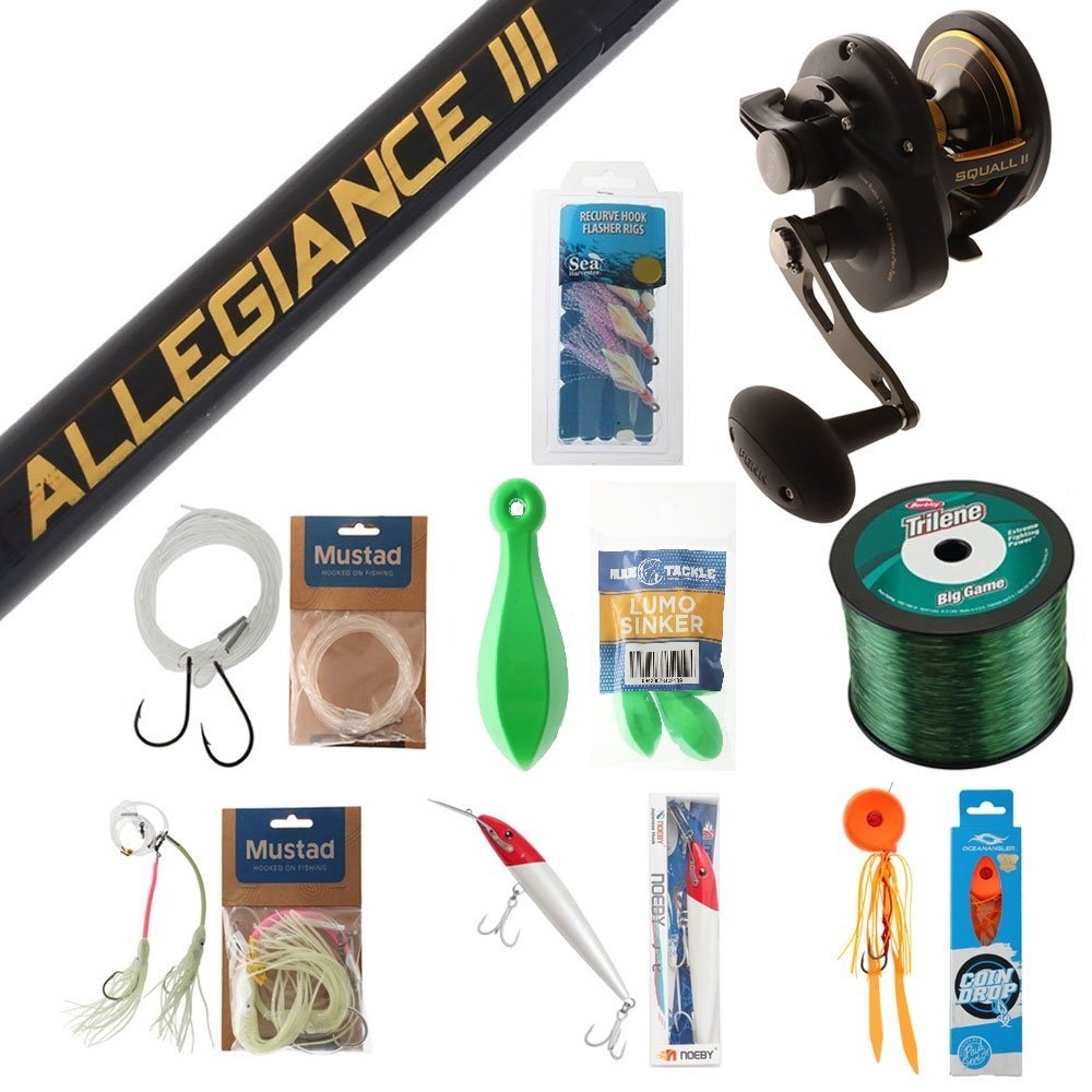 PENN Squall 40 Allegiance Hi-Speed Heavy Duty Boat Fishing Strayline Combo 7ft 24kg 4pc