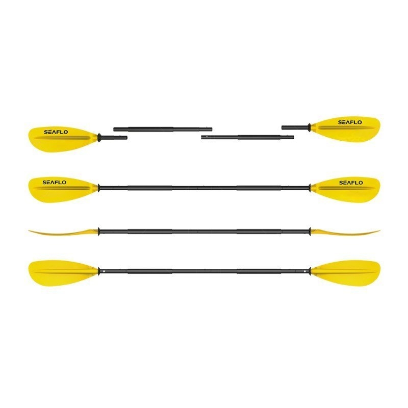 Seaflo Riot Cast Fishing Kayak with Deluxe Seat Storage Well Paddle and Leash 10ft