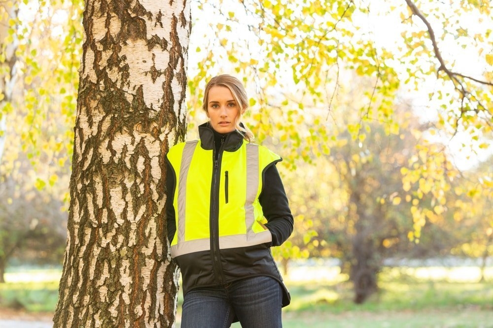 Styx Mill Hi-Vis Oilskin Fur Lined Vest