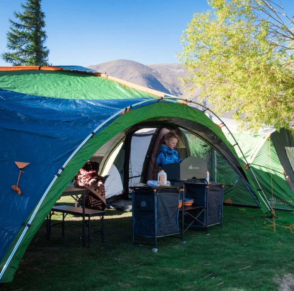 Kiwi Camping Savanna 3.5 Deluxe II Recreational Shelter with 1 Solid Side Wall