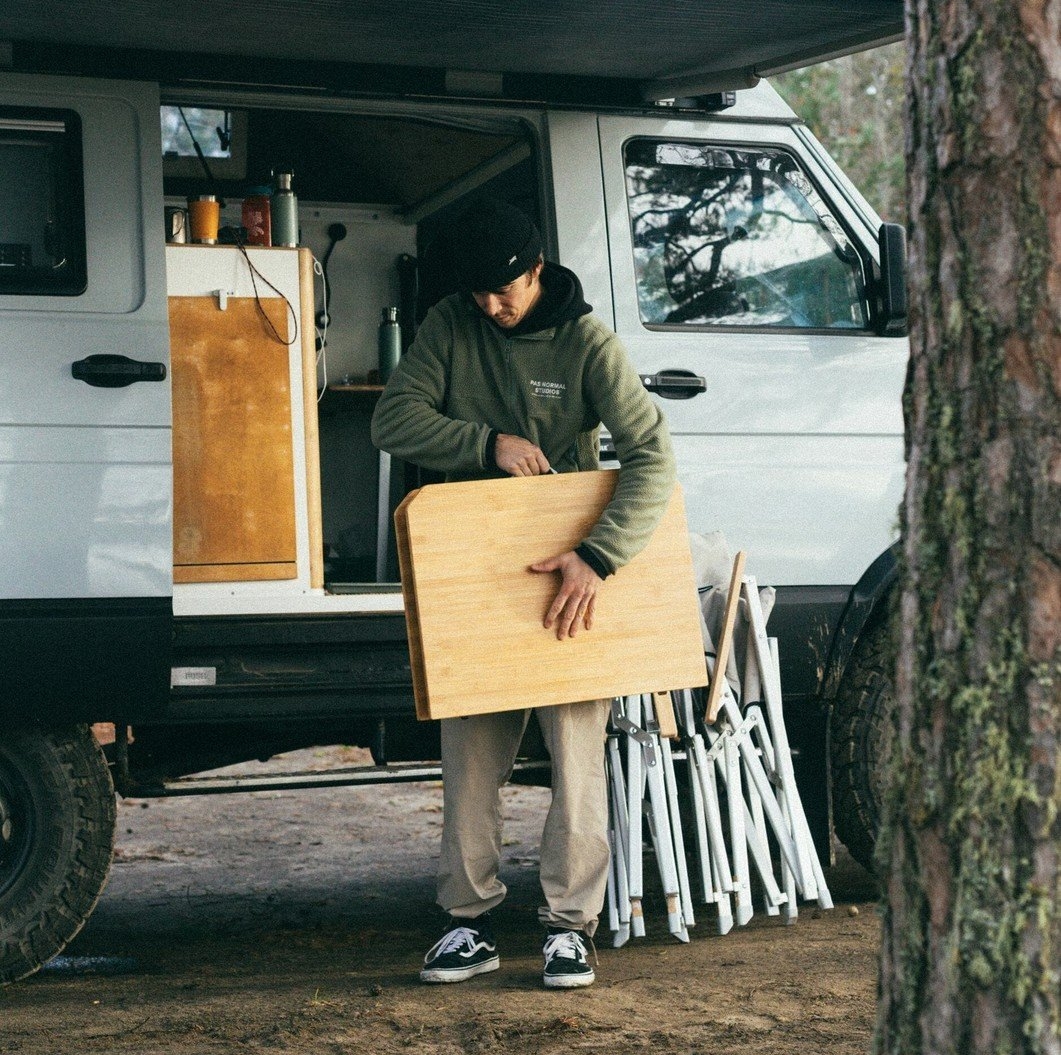 Dometic GO Lightweight Adjustable Compact Bamboo Camping Table - Returned Unit