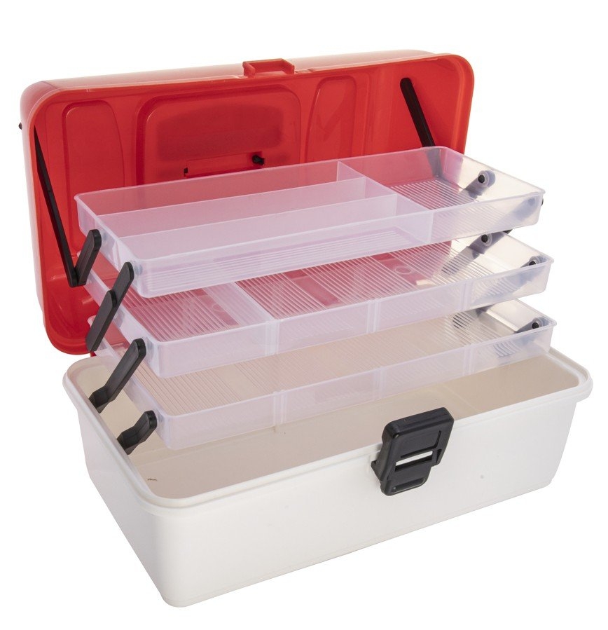 Berkley 3-Tray Tackle Box with Tackle Essentials and Bait Knife Package