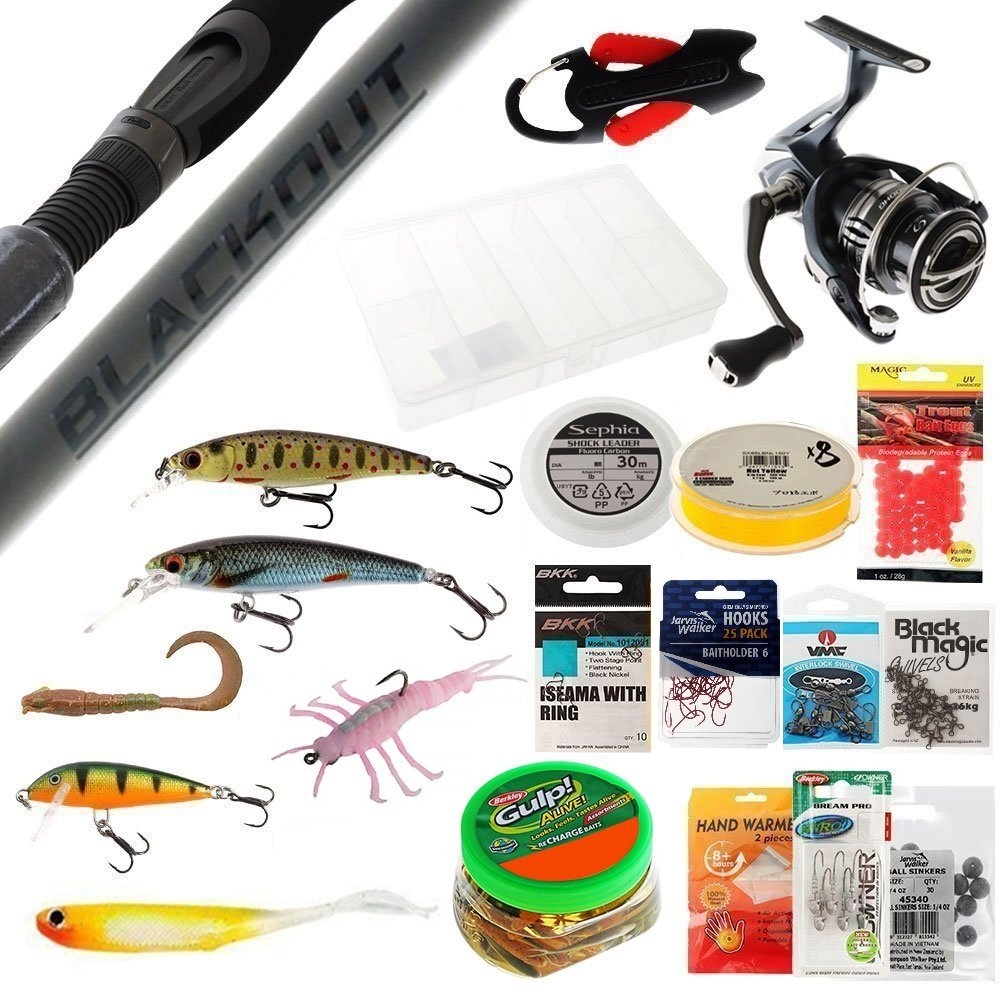 Shimano Miravel 2500 HG Blackout Canal Fishing Package 8ft 2in 4-10lb 2pc