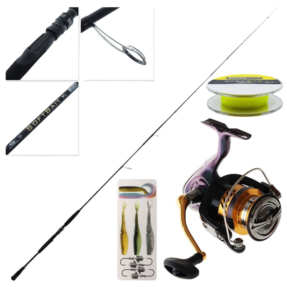 Daiwa Laguna LT 4000-CA Ocean Angler Colab Soft Bait Combo with Braid and Bait 7ft 4in 4-10kg 2pc